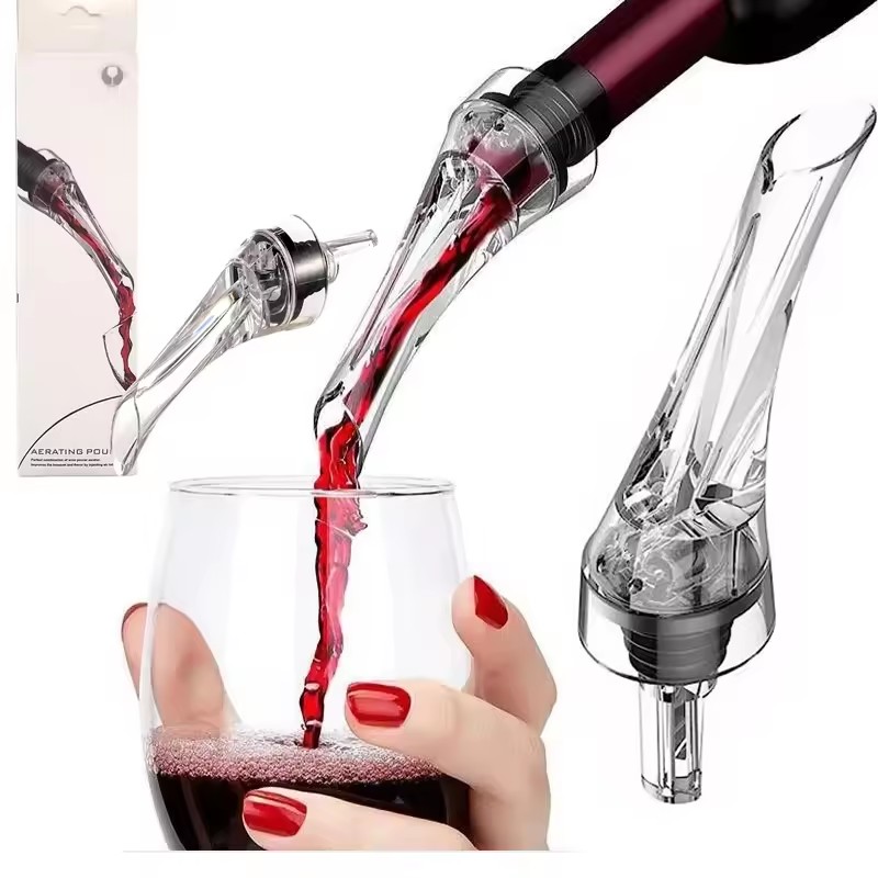 Wine Aerator Pour - ที่รินไวน์แบบมีฟองอากาศในตัว รุ่นใหม่ ปี 2026 พร้อมตัวกรองแบบพกพา ใช้งานง่าย
