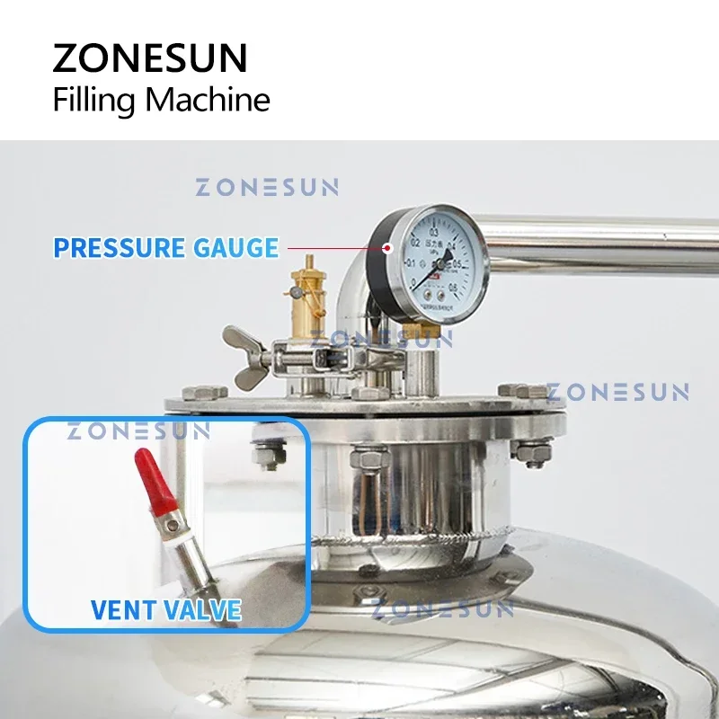 Wine Beer Usa - เครื่องบรรจุเครื่องดื่มอัดลมแบบไอโซบาริก ZONESUN สำหรับเบียร์ โคล่า โซดา น้ำผลไม้