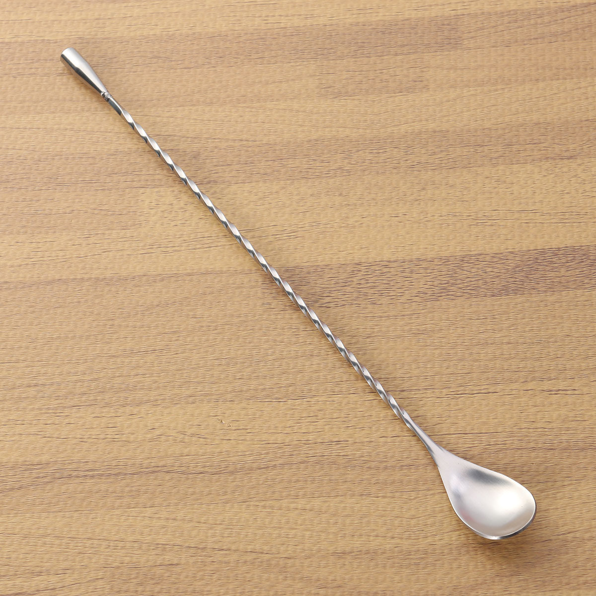 Bar Spoon Twisted - ช้อนบาร์สแตนเลส 304 แบบเกลียวสำหรับค็อกเทล ไม้คนชาแบบยาว 31 ซม.