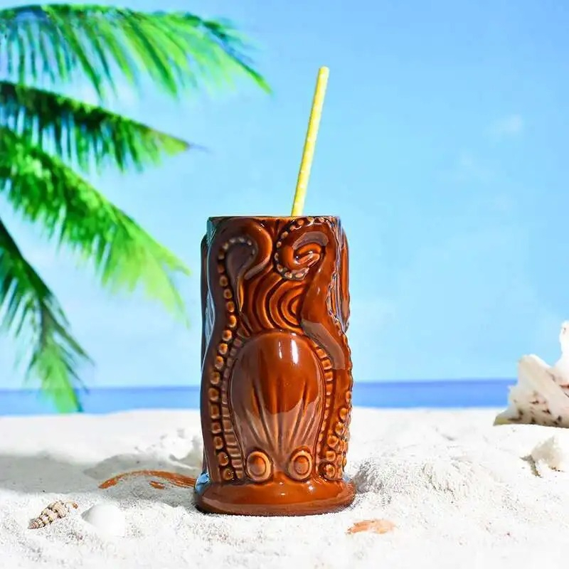 Wine Beer Mixed Drinks - แก้วค็อกเทล TIKI บาร์ ฮาวาย ทริปิก บีช