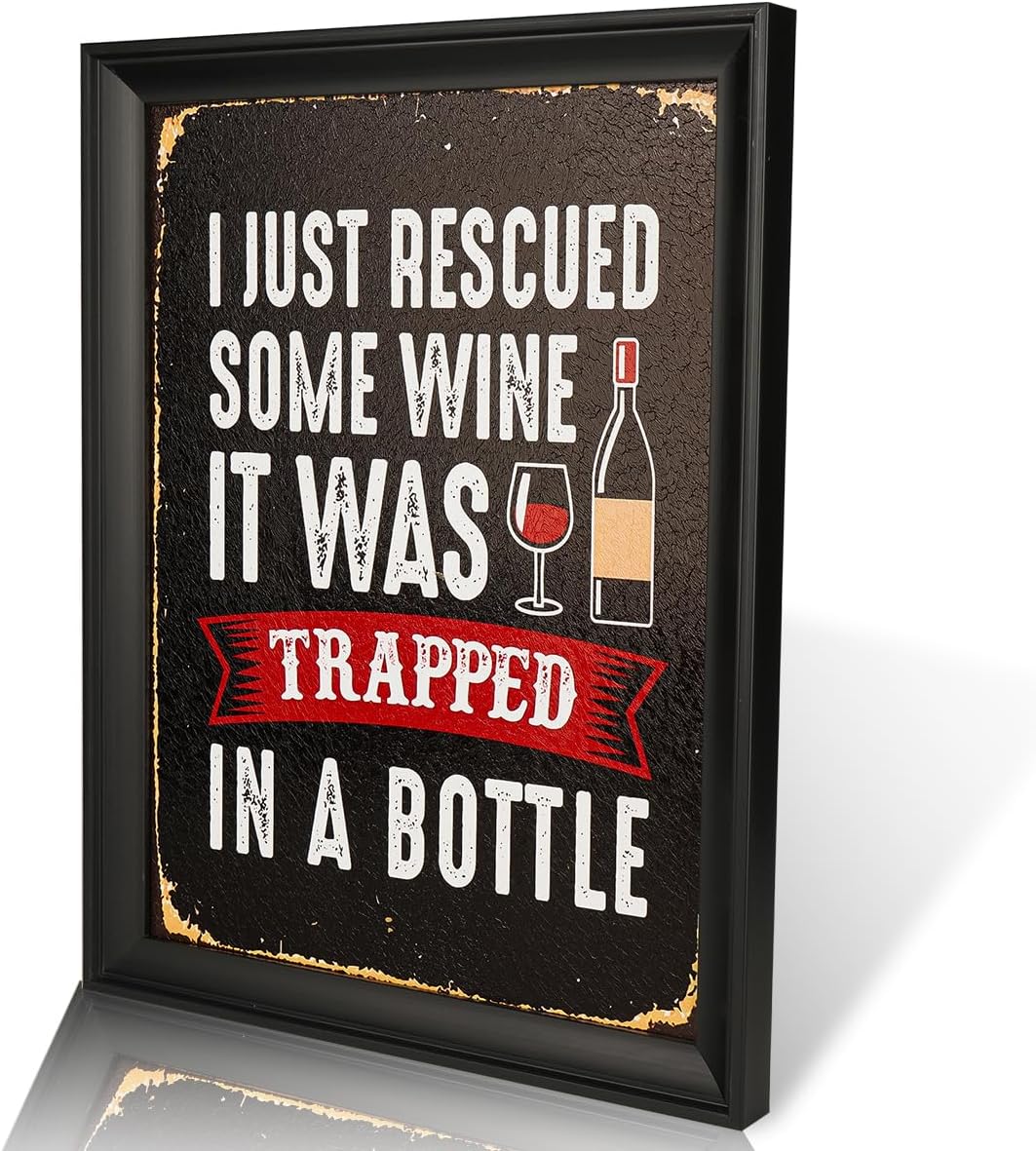 Wine Beer Usa - กฎแห่งมุมสันทนาการของผู้ชาย ของตกแต่งผนังพร้อมเบียร์, งานศิลปะติดกรอบธีมเบียร์, ป้ายตกแต่งติดผนังรูปไวน์, (WINE 2)