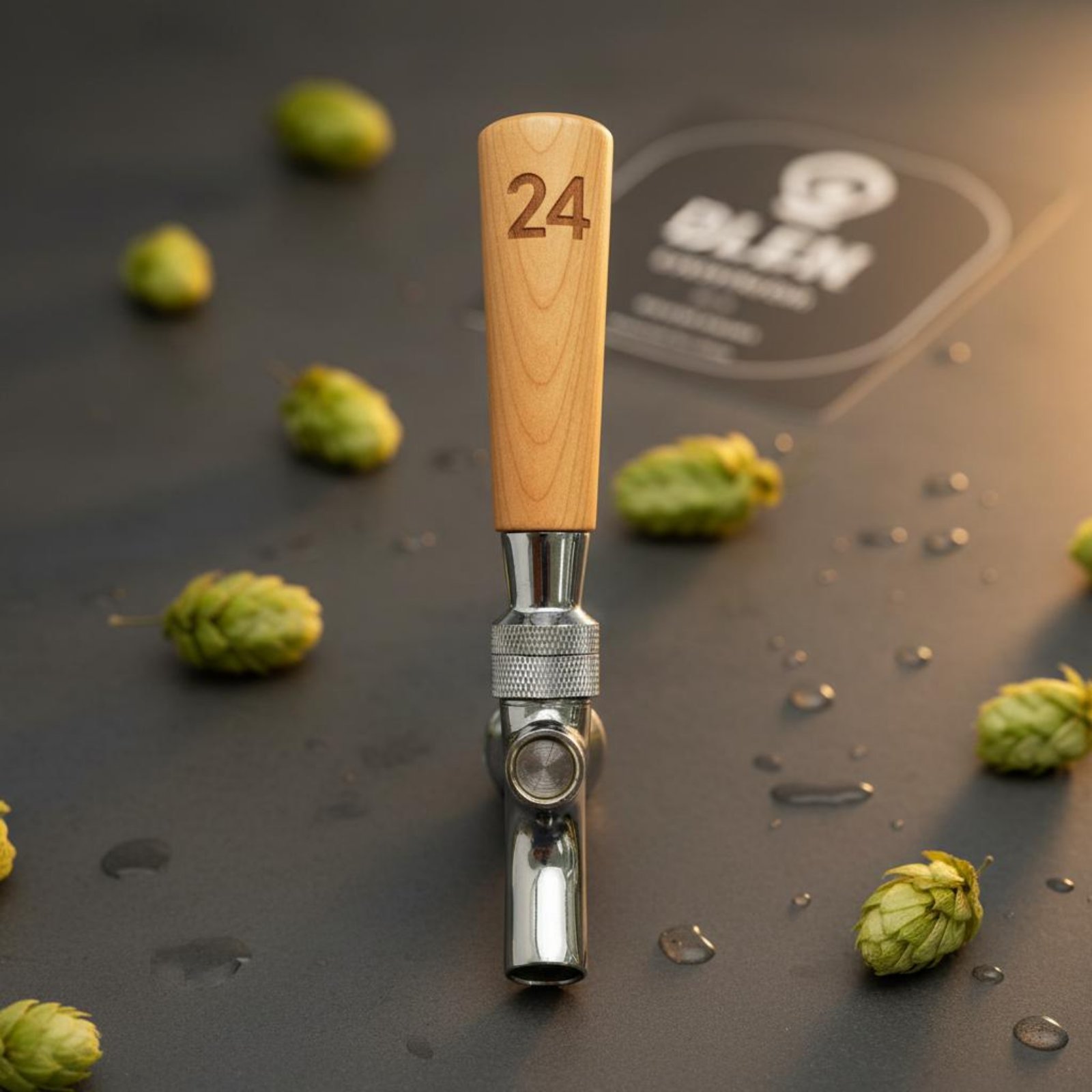 Wine Beer Usa - ด้ามจับเบียร์ไม้สั้น ด้ามจับก๊อกเบียร์ไม้เนื้อแข็ง อุปกรณ์เสริมบาร์ ดีไซน์คลาสสิก ผิวขัดเงา สำหรับผู้ผลิตเบียร์ที่บ้าน