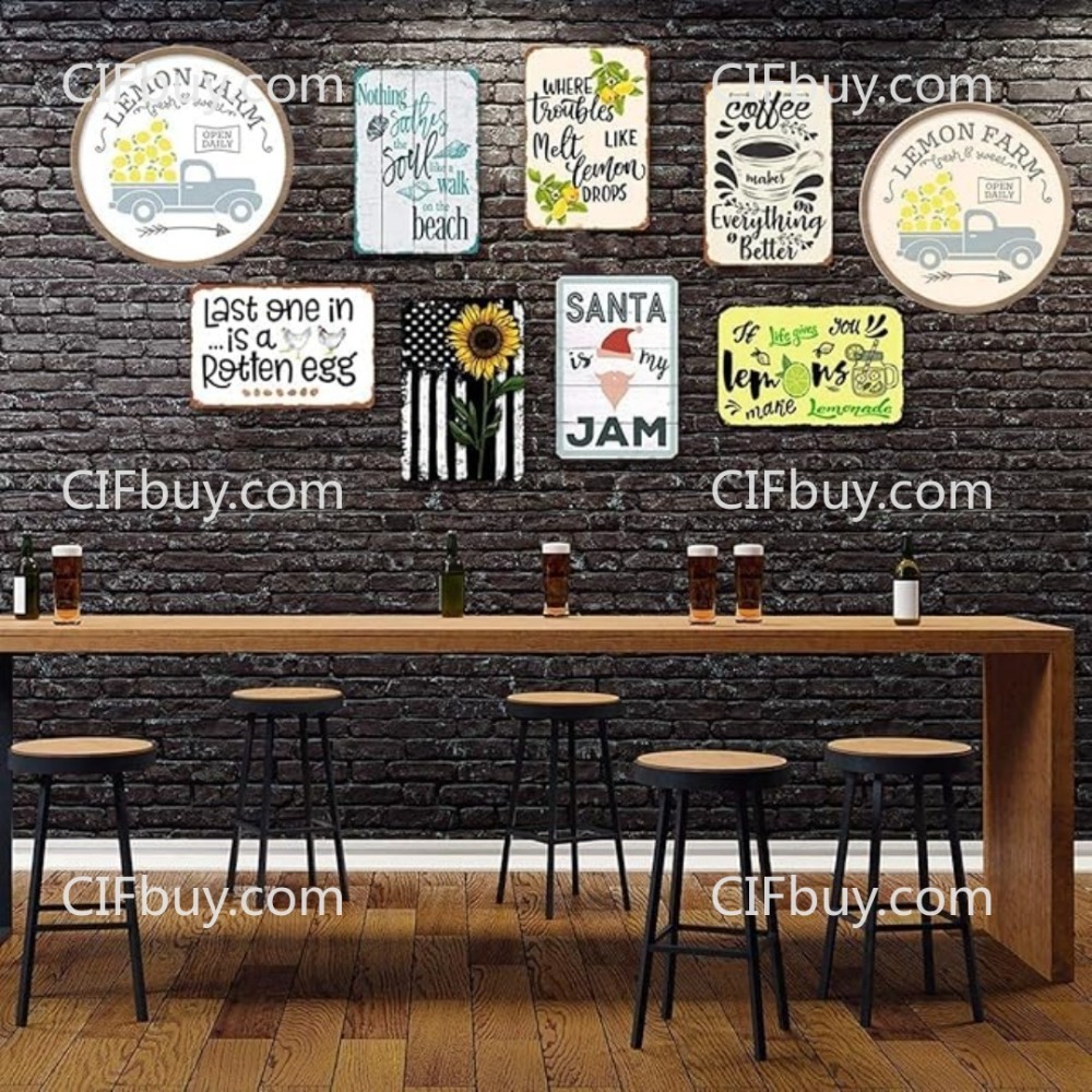 ป้ายโลหะตกแต่งผนังบาร์ใต้ดินพร - Wine In Beer Name บทวิจารณ์และราคา