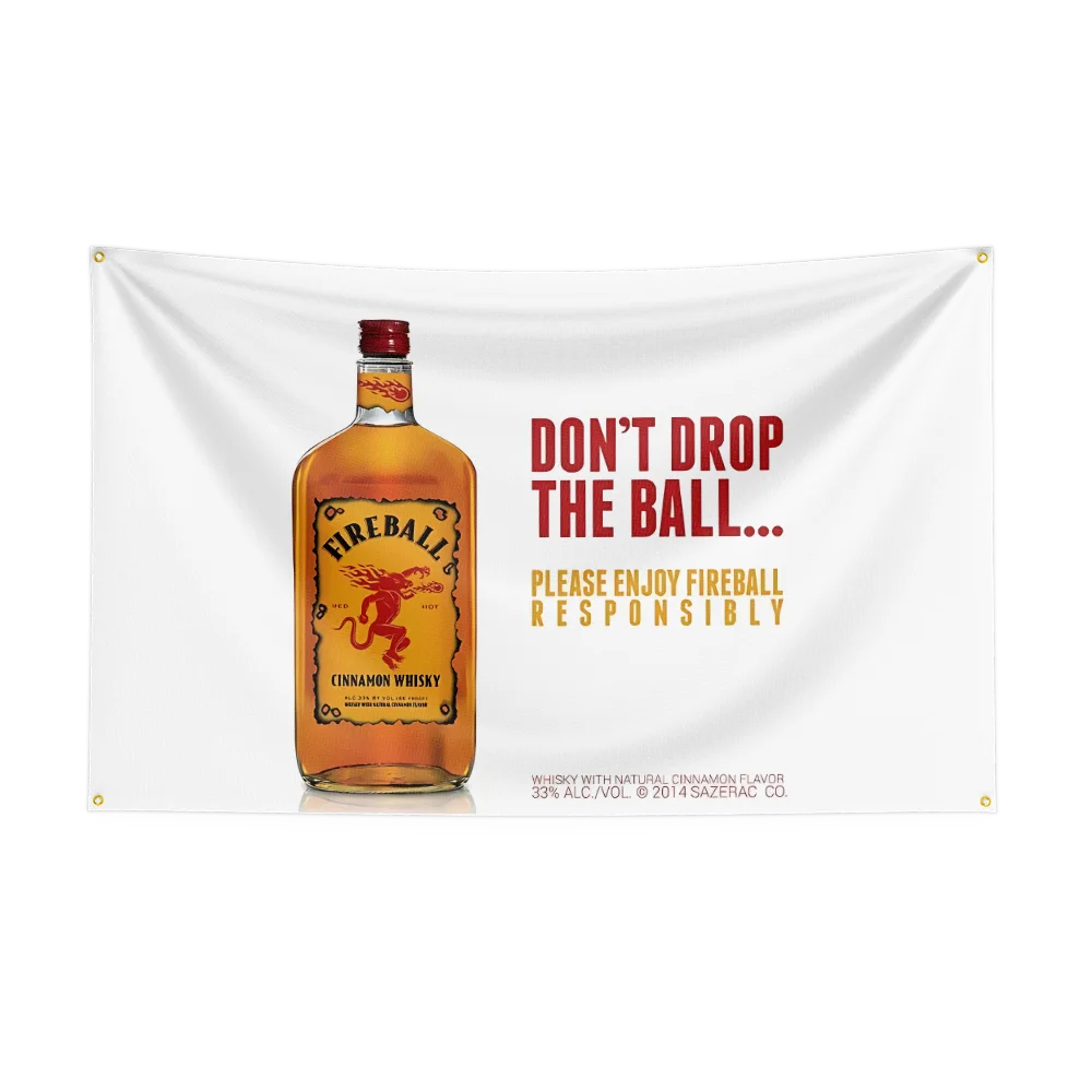 3 × 5ft วิสกี้-f-fireballs ธงโ - Wine Beer Rum บทวิจารณ์และราคา