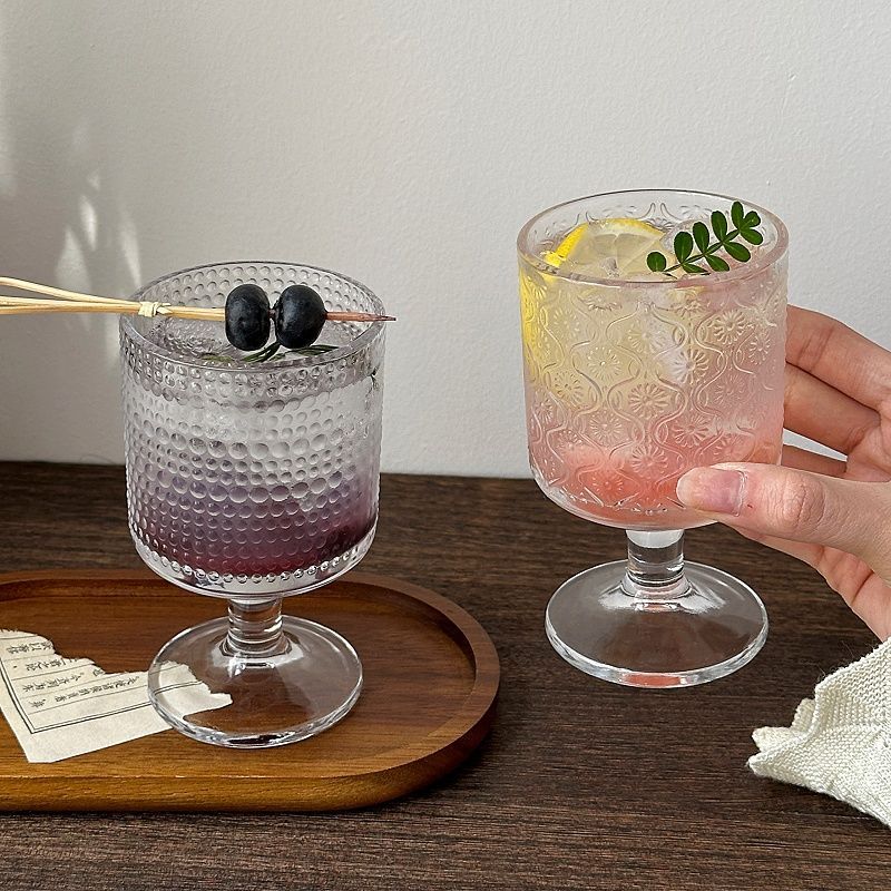 ชุดแก้วไวน์ลายนูนวินเทจ 4 ชิ้น - Wine Beer Mixed Drinks บทวิจารณ์และราคา