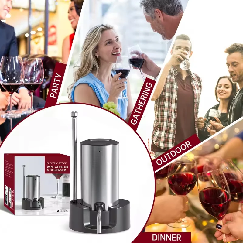 เครื่องเติมอากาศและเครื่องจ่าย - Wine Aerator Pour บทวิจารณ์และราคา