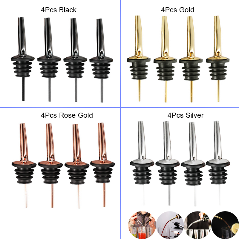 4 ชิ้นสีดํา/Rose Gold/Silver L - Wine Aerator Pour บทวิจารณ์และราคา