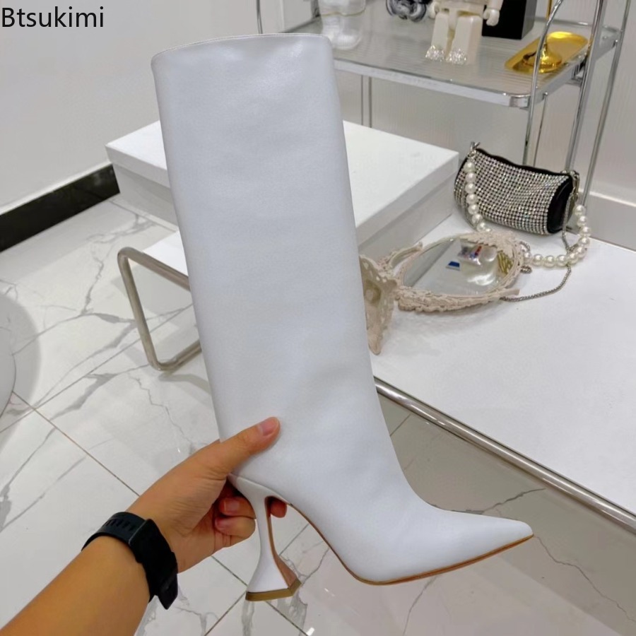 รองเท้าบูทส้นสูงลายหนังงูสำหรั - Wine Or Beer บทวิจารณ์และราคา