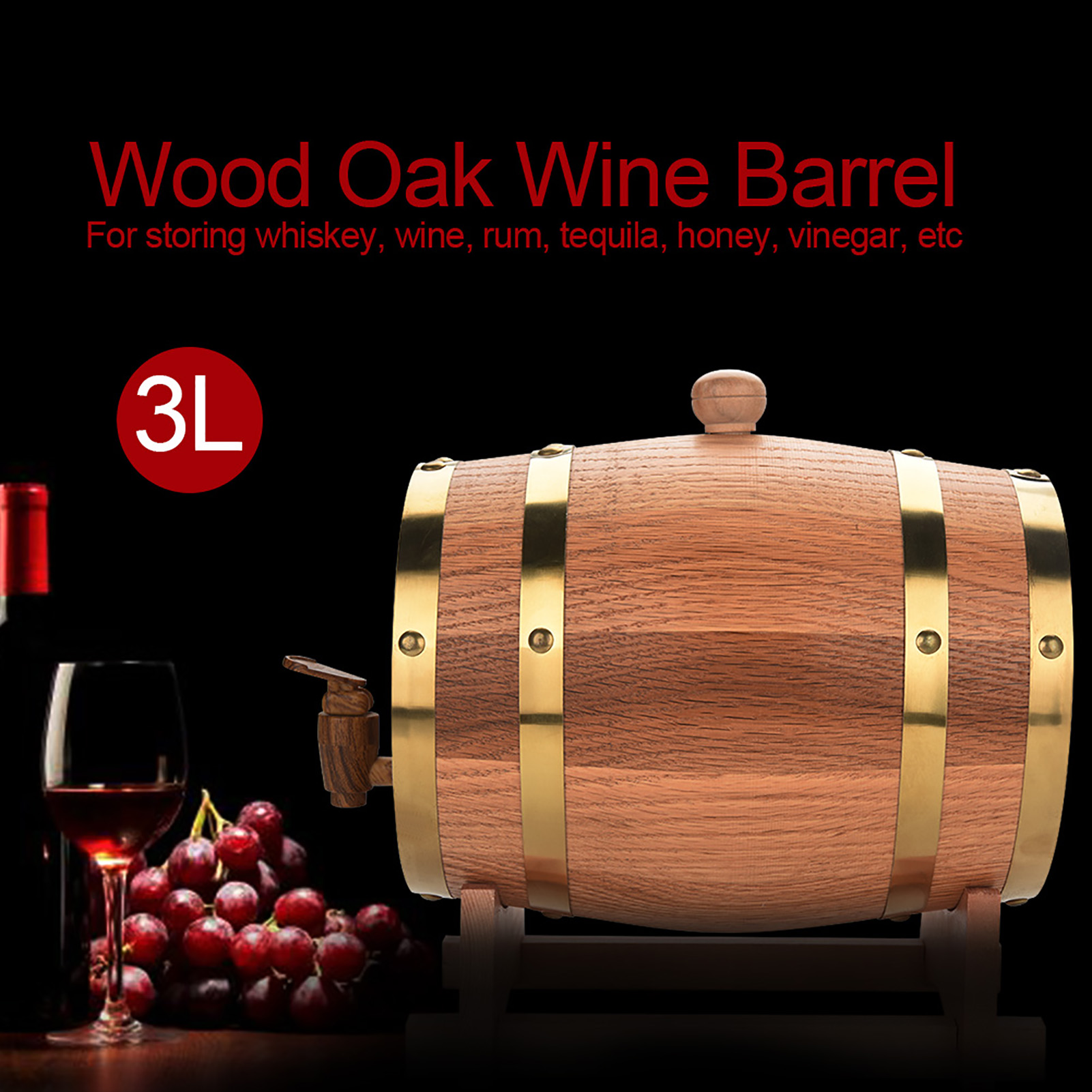 บาร์เรลสําหรับเบียร์Oakไม้ไวน์ - Wine Beer Rum บทวิจารณ์และราคา