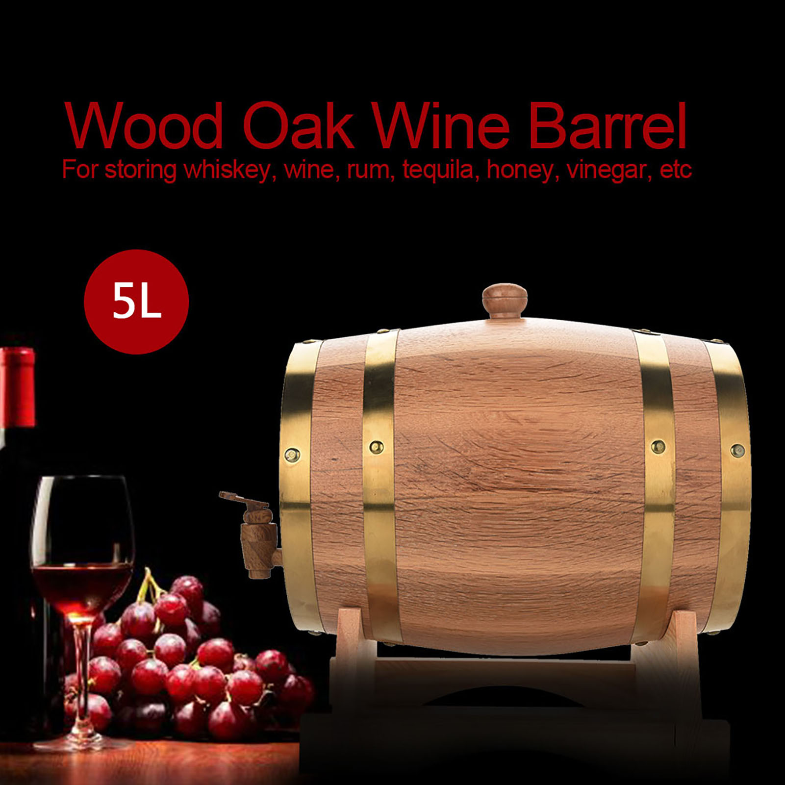 บาร์เรลสําหรับเบียร์Oakไม้ไวน์ - Wine Beer Rum บทวิจารณ์และราคา